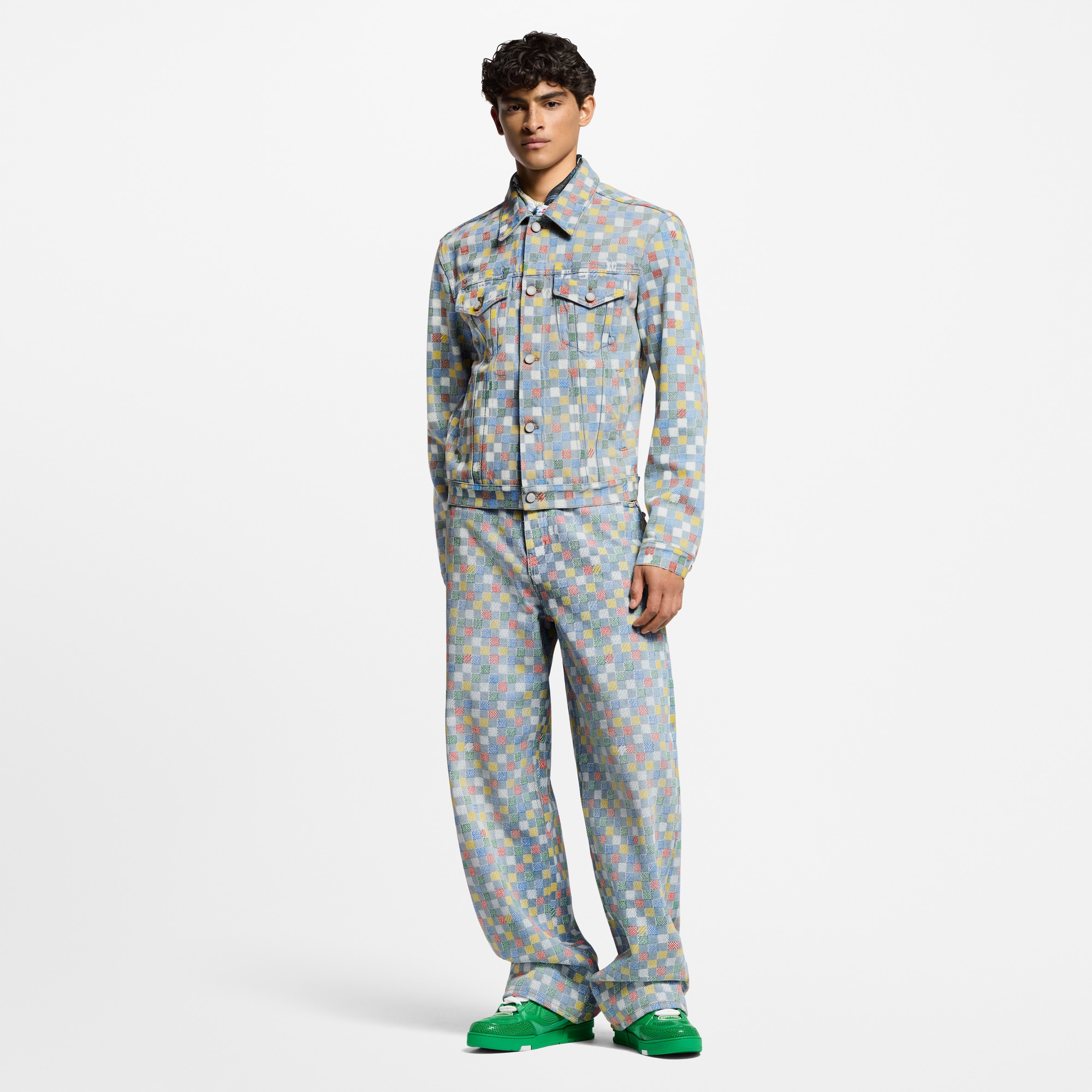  Ready-to-Wear Coats and Outerwear Damier Denim Trucker Jacket | Louis Vuitton ® (Product zoom)