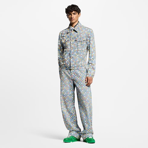 Ready-to-Wear Coats and Outerwear Damier Denim Trucker Jacket | Louis Vuitton ® (Product zoom)