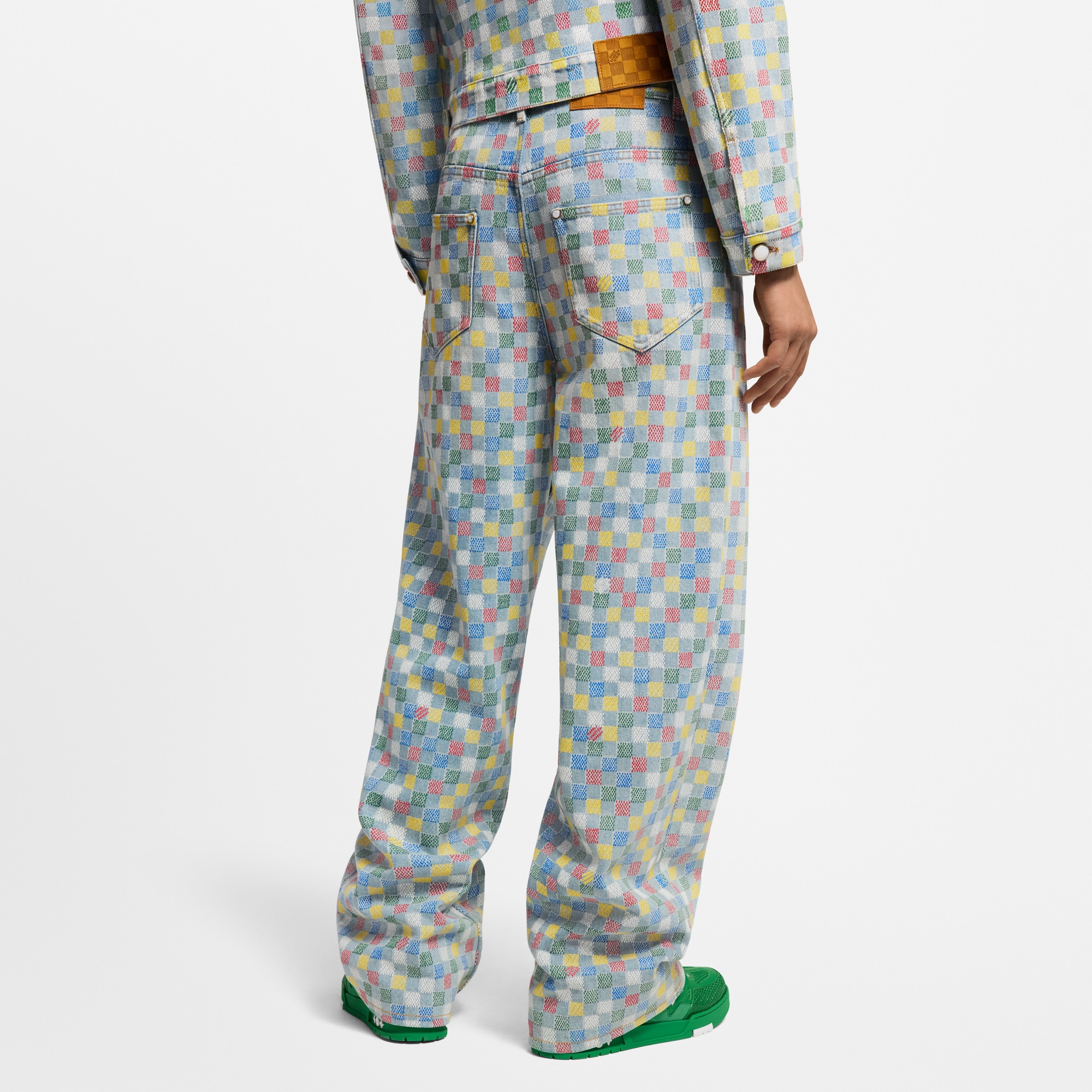  Ready-to-Wear Denim Damier Denim Wide-Leg Pants | Louis Vuitton ® (Product zoom)