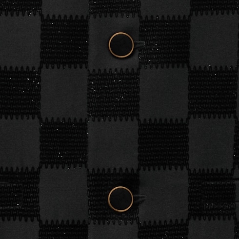 Ready-to-Wear Blazers and Jackets Damier Flock Collarless Jacket | Louis Vuitton ® (Product zoom)