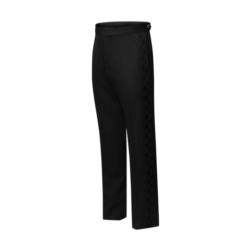Ready-to-Wear Pants Damier Flock Tuxedo Evening Pants | Louis Vuitton ® (Product zoom)
