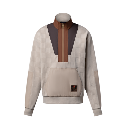 Ready-to-Wear All Ready-to-Wear Damier Hybrid Half-Zip Workwear Pullover | Louis Vuitton ® (Product zoom)