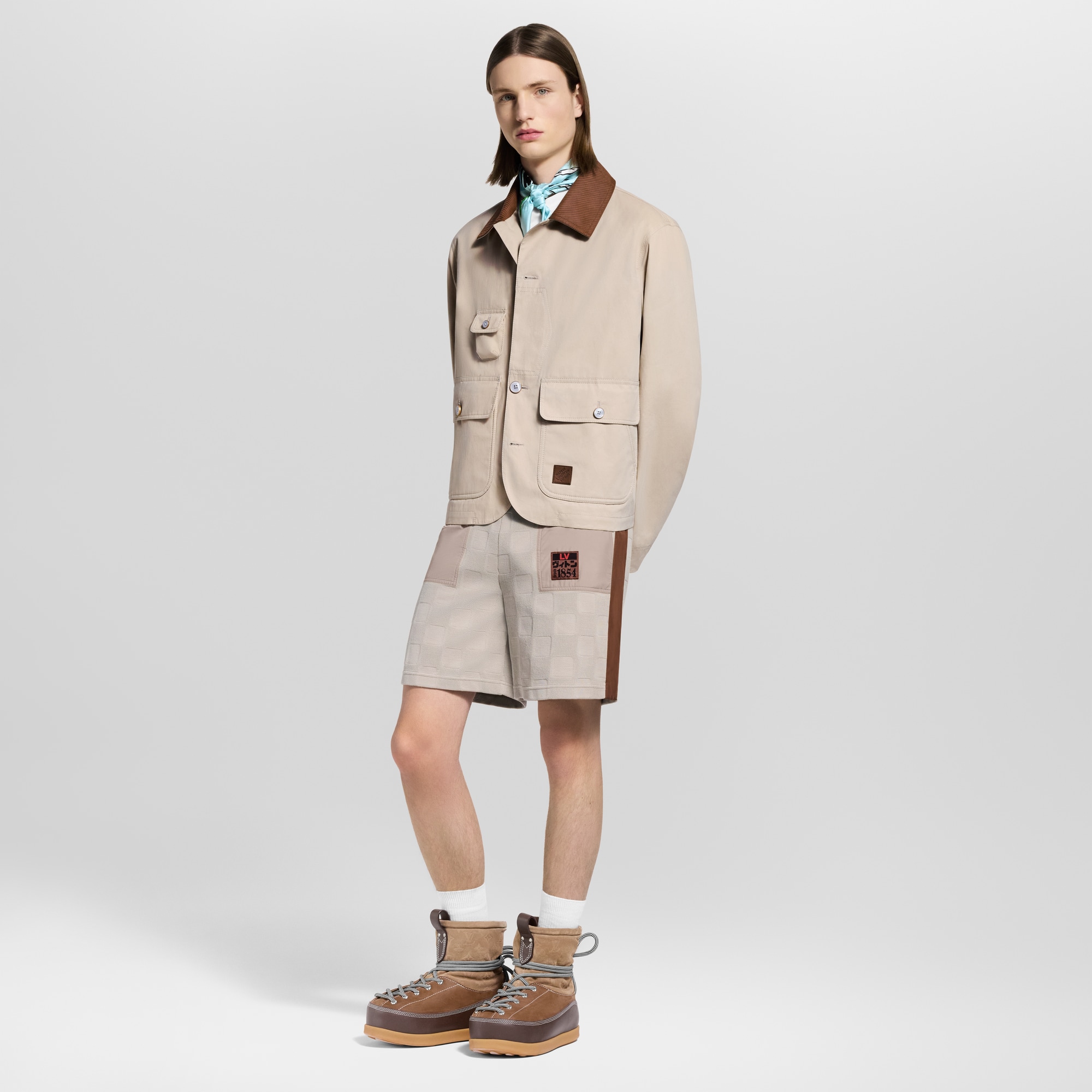  Ready-to-Wear All Ready-to-Wear Damier Hybrid Workwear Shorts | Louis Vuitton ® (Product zoom)
