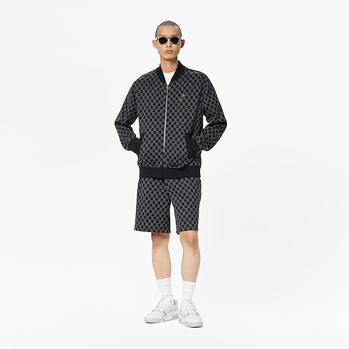 Ready-to-Wear Knitwear and Sweatshirts Damier Jacquard Zip-Through Bomber | Louis Vuitton ® (Product zoom)