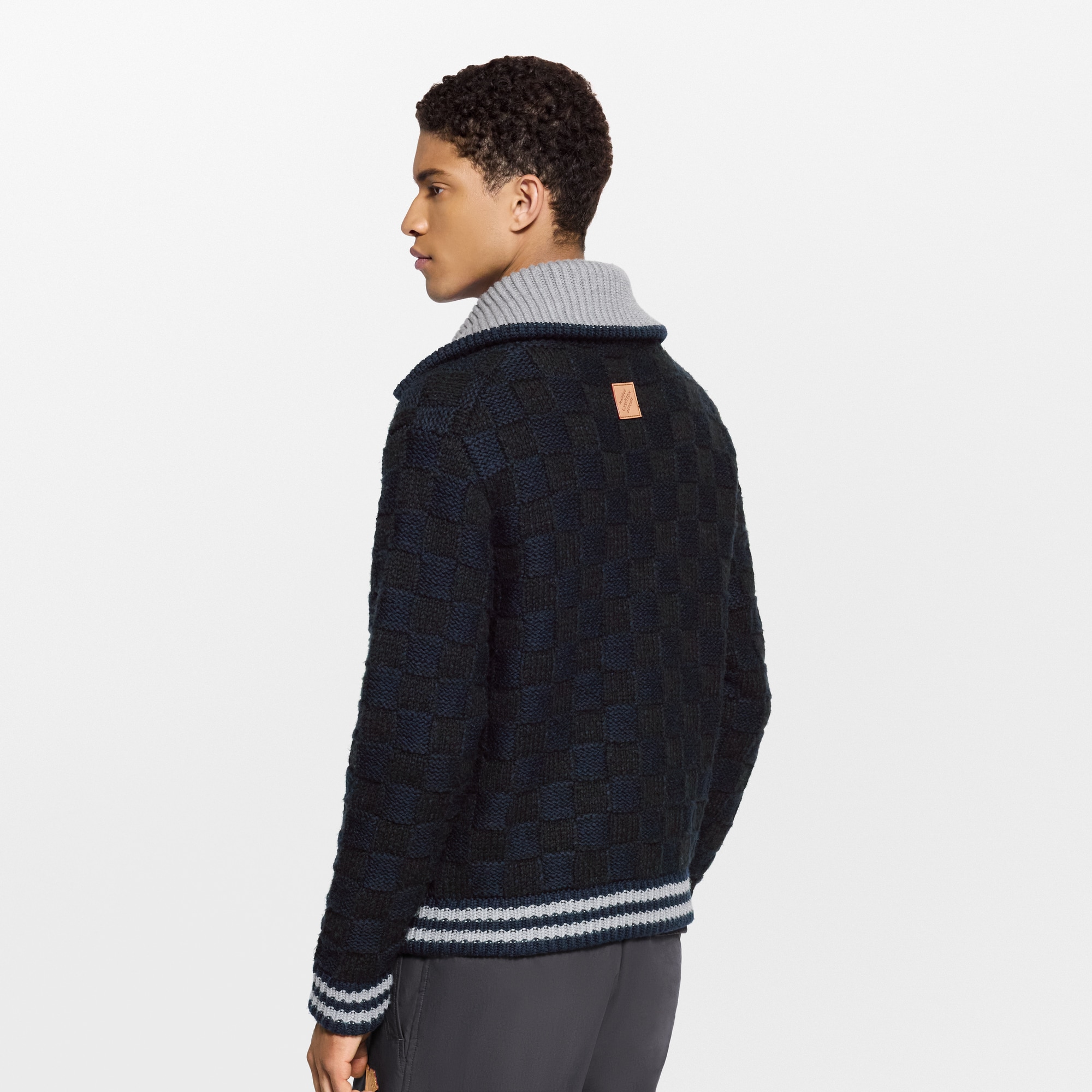  Ready-to-Wear All Ready-to-Wear Damier Knit Blouson | Louis Vuitton ® (Product zoom)