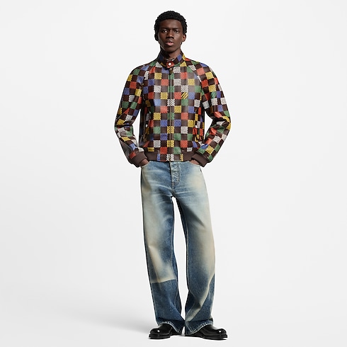 Ready-to-Wear Coats and Outerwear Damier Leather Blouson | Louis Vuitton ® (Product zoom)