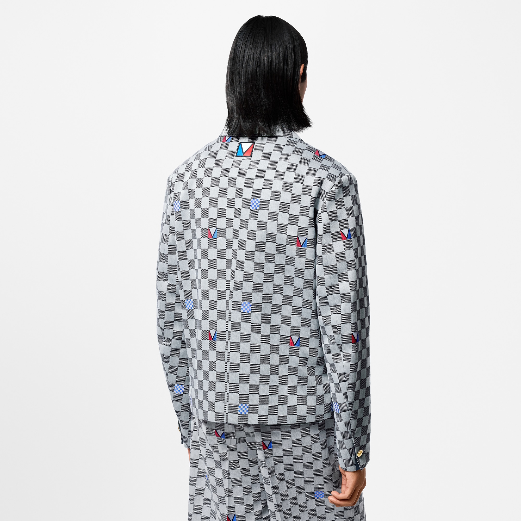  Ready-to-Wear Coats and Outerwear Damier Open Collar Cotton Overshirt | Louis Vuitton ® (Product zoom)
