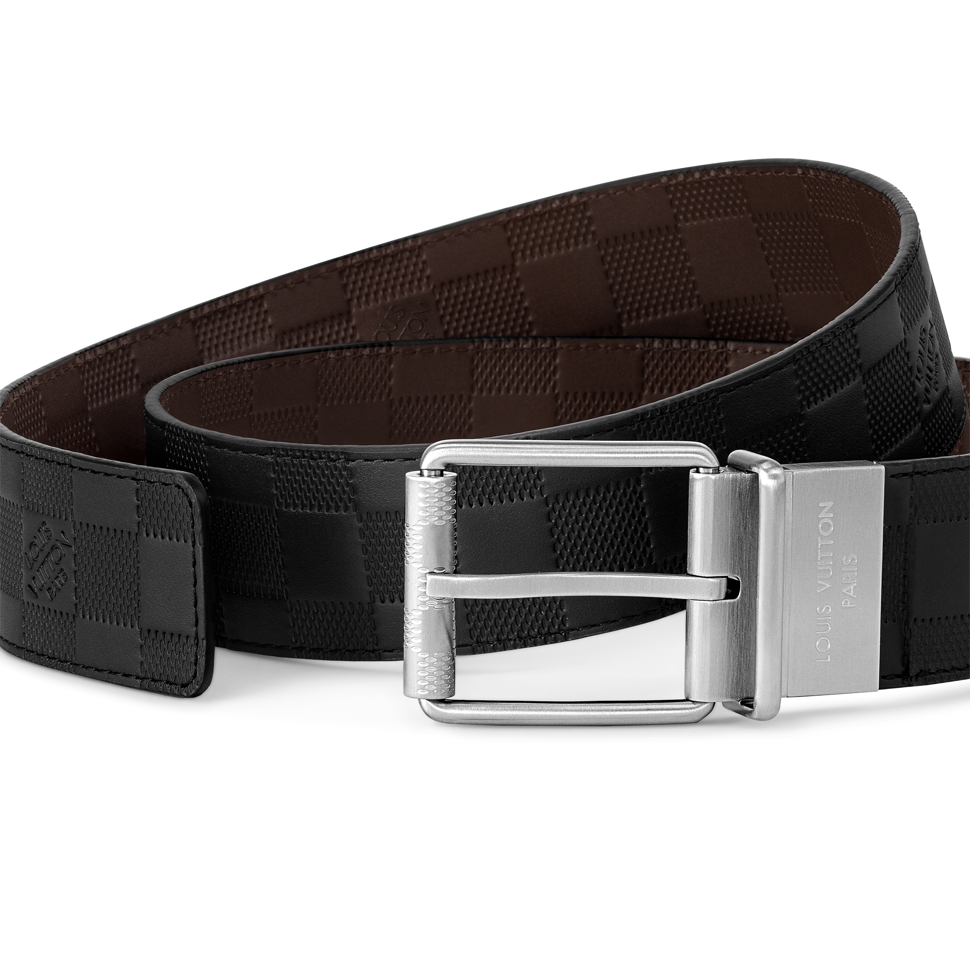 Damier Infini Leather Accessories Belts Damier Print 40MM Reversible | Louis Vuitton ® (Product zoom)