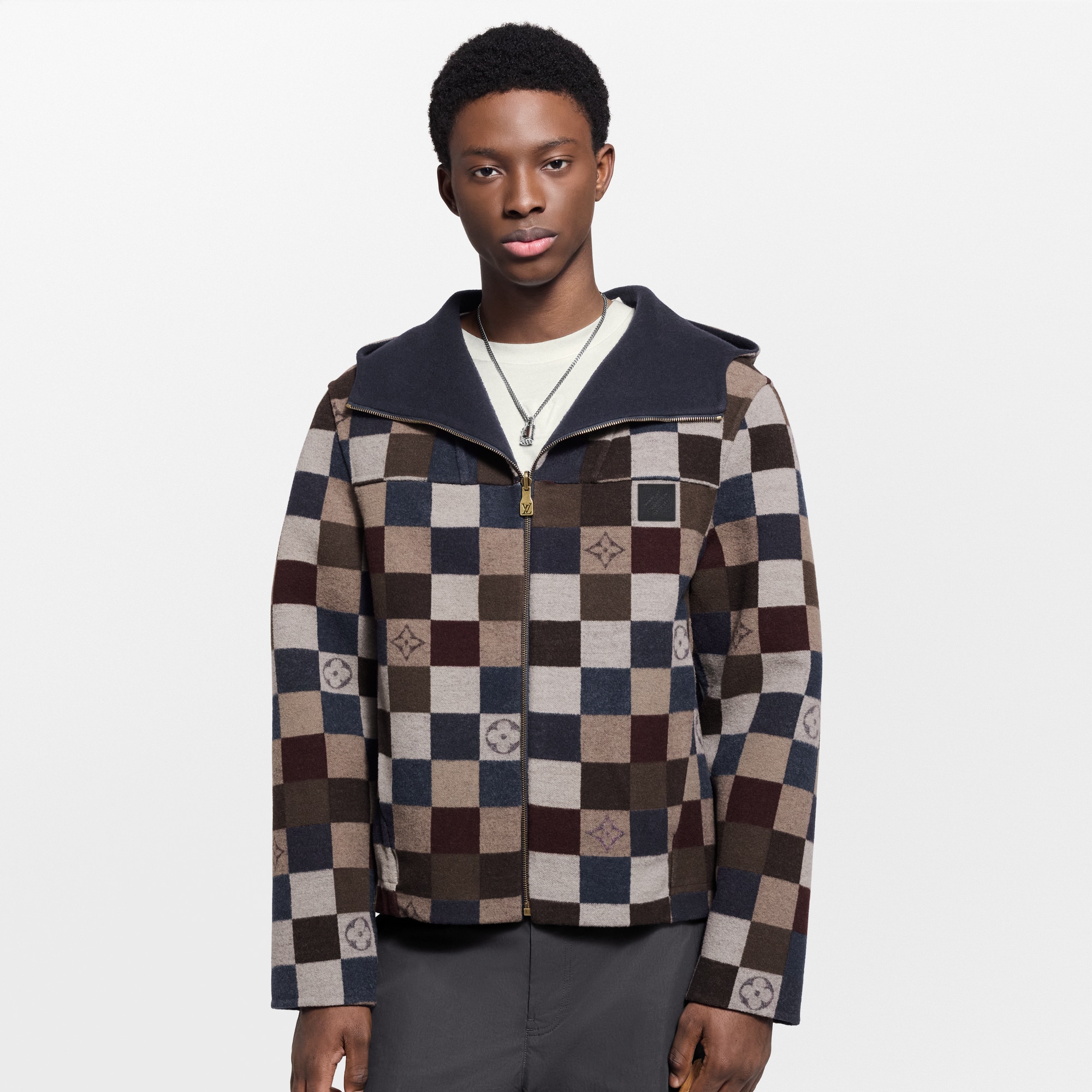  Ready-to-Wear Coats and Outerwear Damier Reversible Hooded Blouson | Louis Vuitton ® (Product zoom)