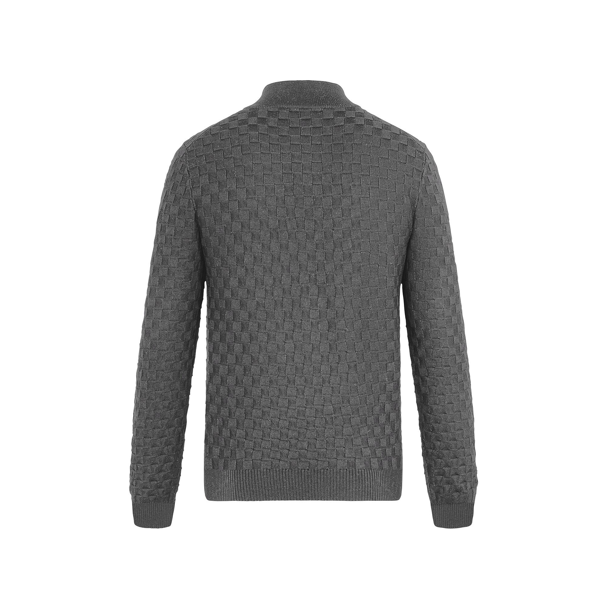 Damier Signature Zip-Through Cardigan