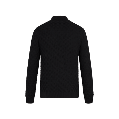 Ready-to-Wear Knitwear and Sweatshirts Damier Signature Zip-Through Cardigan | Louis Vuitton ® (Product zoom)