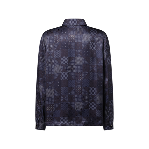 New In Men } Damier Silk Blend Pajama Shirt | Louis Vuitton ® (Product zoom)
