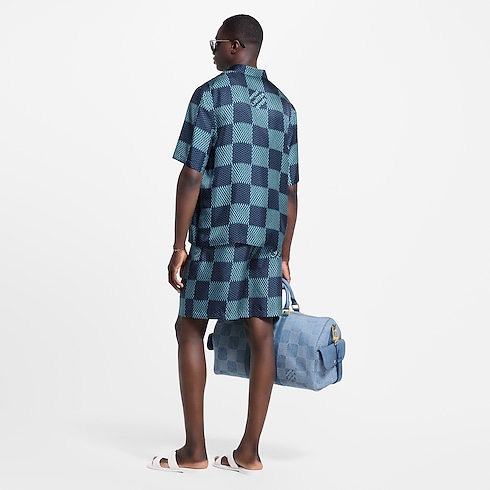 Ready-to-Wear Pants Damier Silk Shorts | Louis Vuitton ® (Product zoom)
