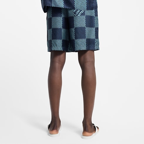 Ready-to-Wear Pants Damier Silk Shorts | Louis Vuitton ® (Product zoom)