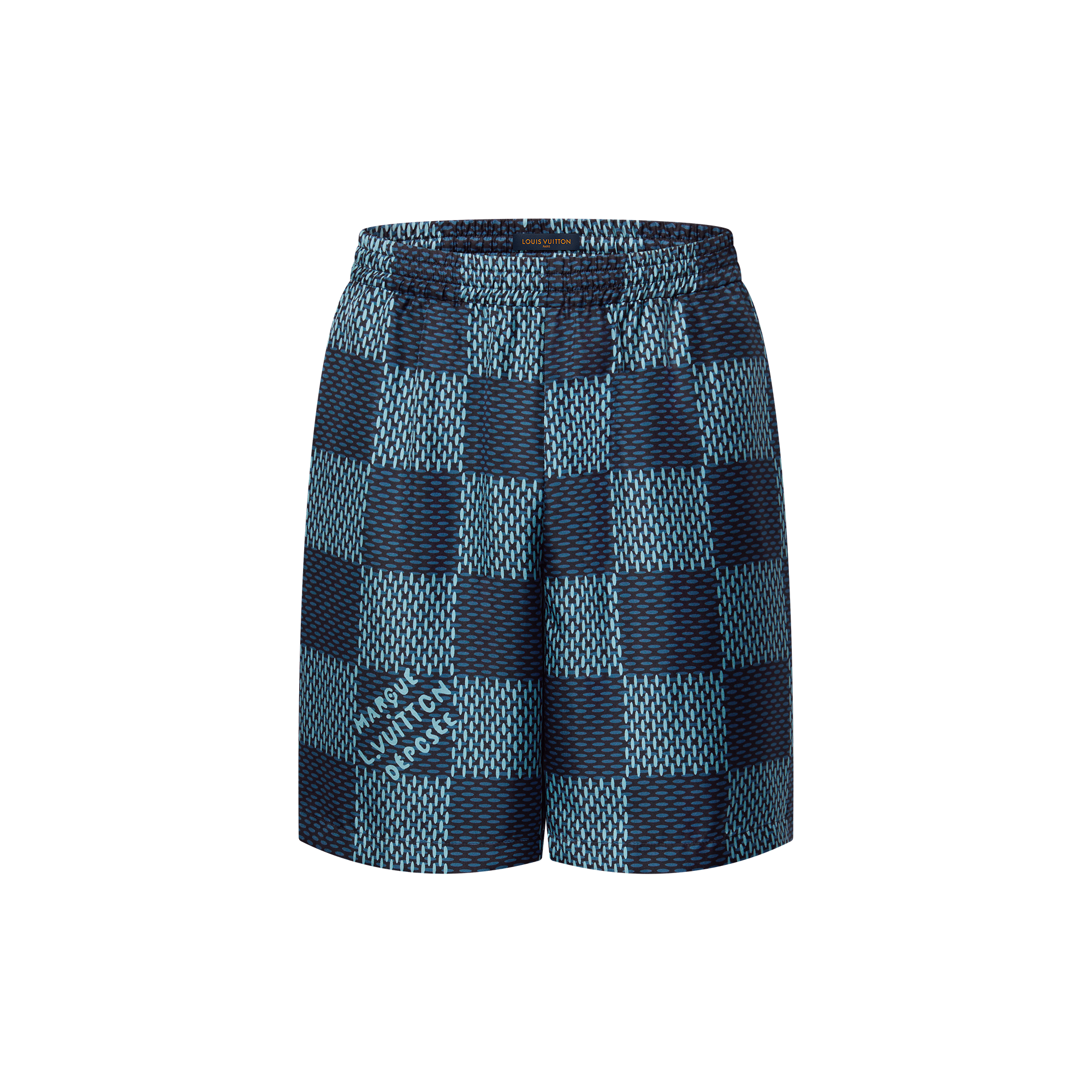  Ready-to-Wear Pants Damier Silk Shorts | Louis Vuitton ® (Product zoom)