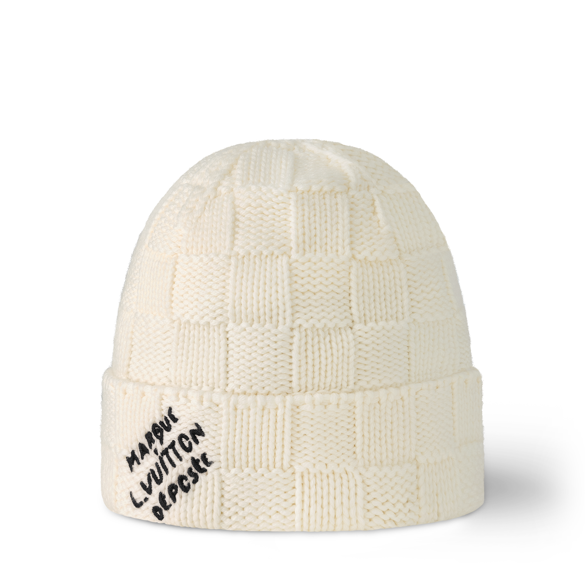 white lv beanie