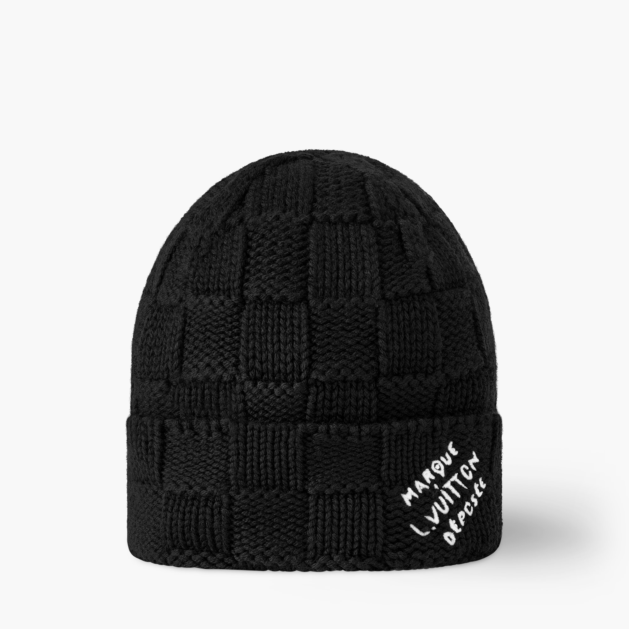 Beanies Hats Supreme Lv Hat Black Damier Snug Beanie S00 Men