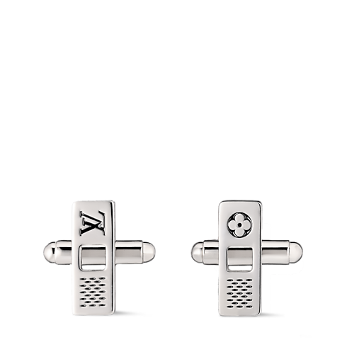 S00 Fashion Jewelry All Fashion Jewelry Damier Staples Cut Out Cufflinks | Louis Vuitton ® (Product zoom)
