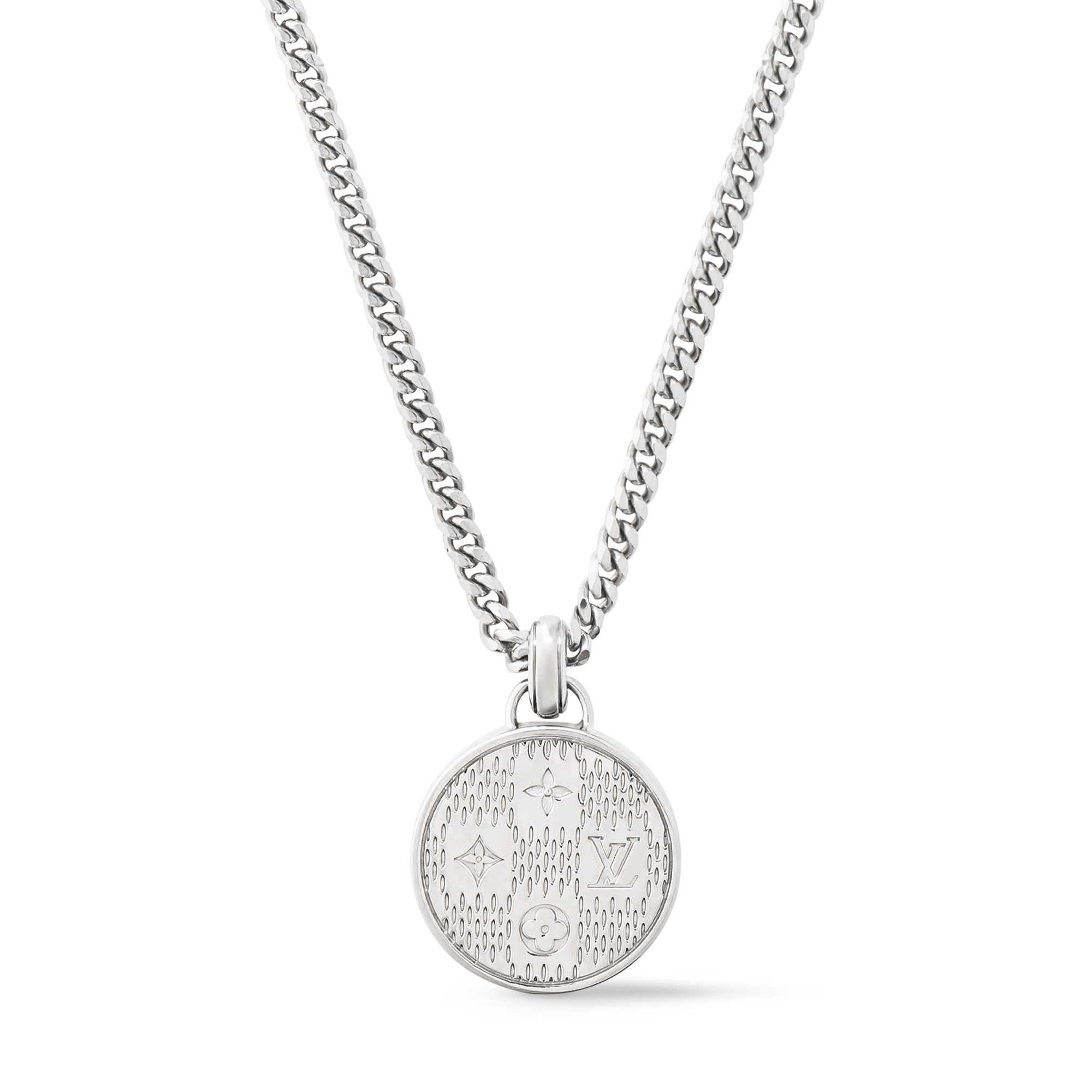 S00 Fashion Jewelry Necklaces and Pendants Damier Staples Pendant | Louis Vuitton ® (Product zoom)