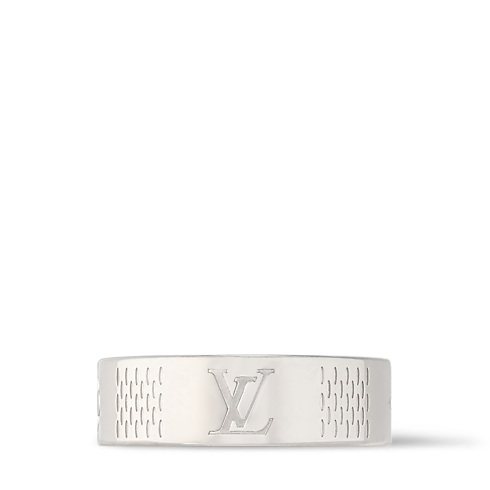 S00 Fashion Jewelry Rings Damier Staples Thin Ring | Louis Vuitton ® (Product zoom)