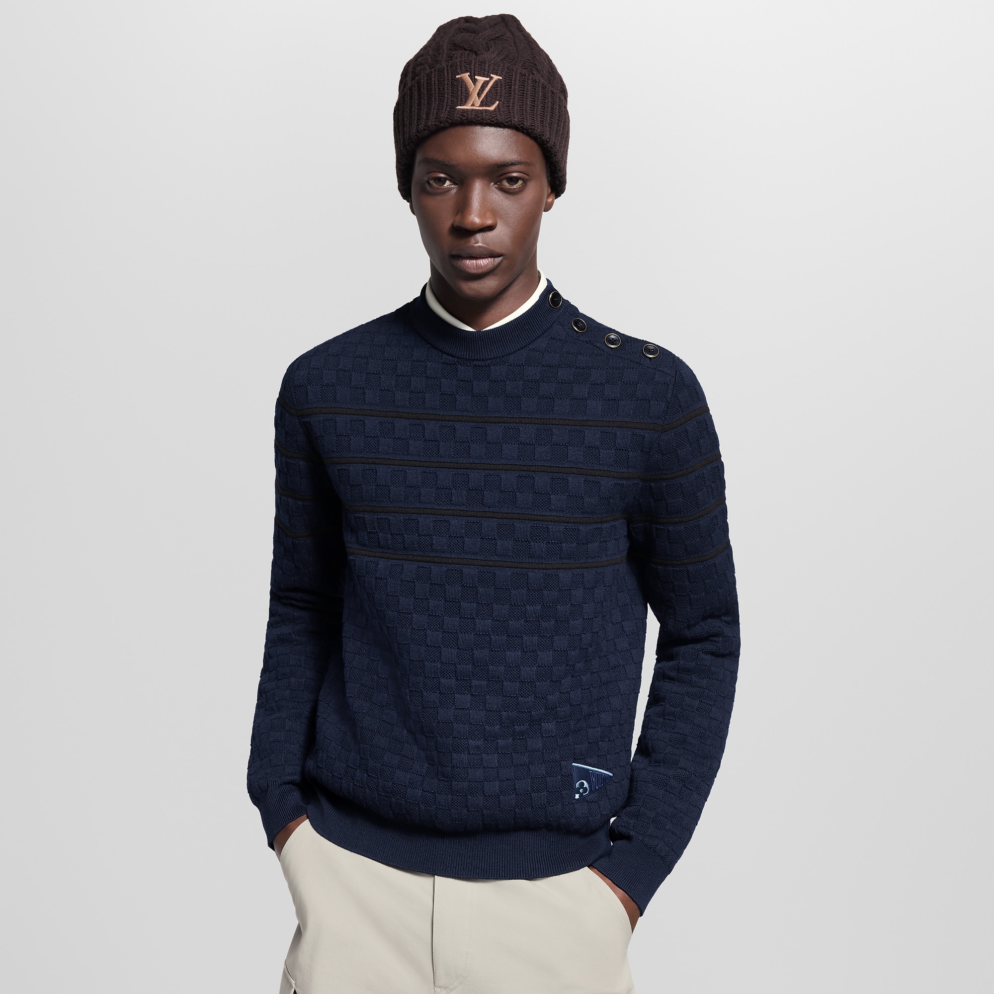Damier Stripes Pullover