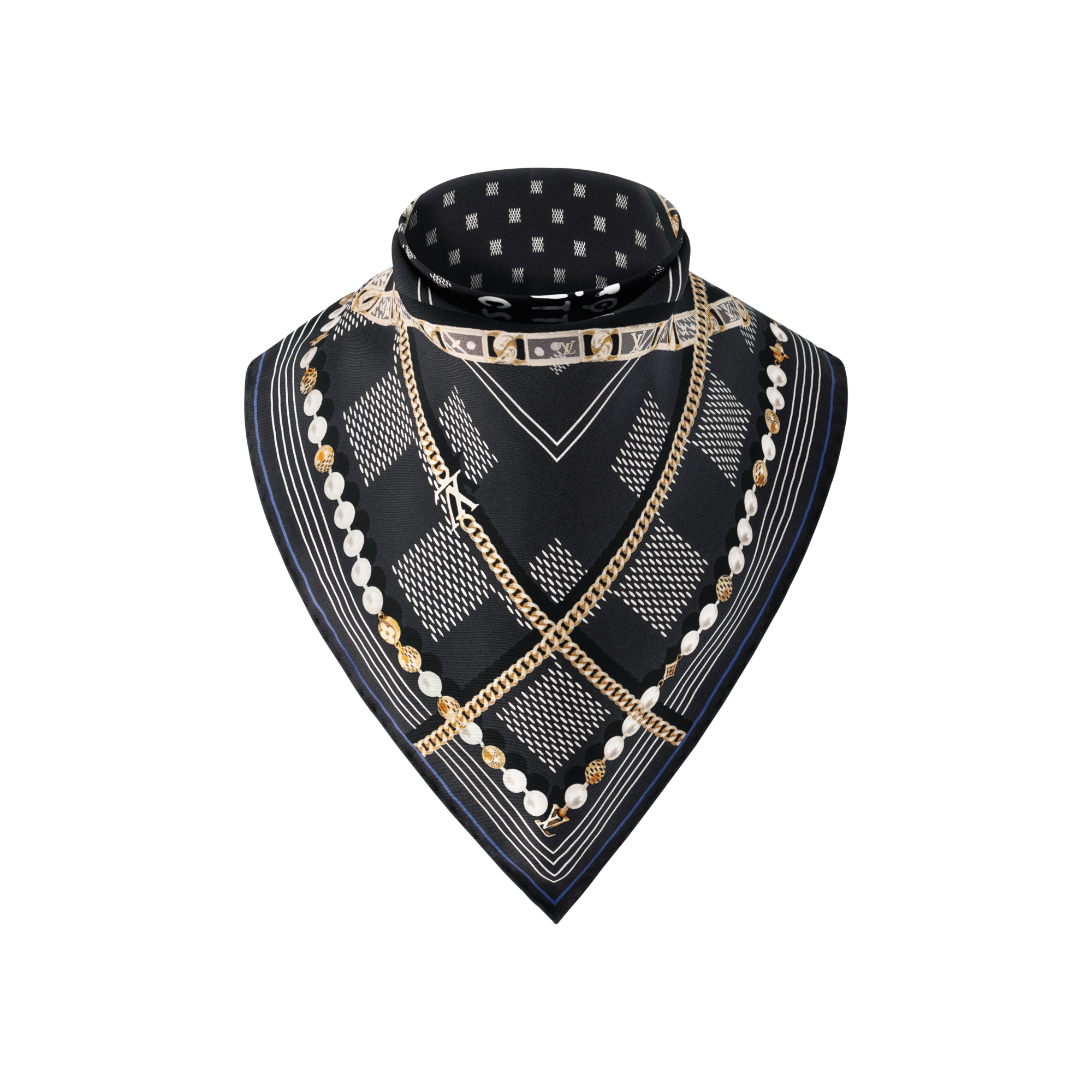 S00 Accessories Silk and Bandanas Damier Tied Up Silk Bandana | Louis Vuitton ® (Product zoom)