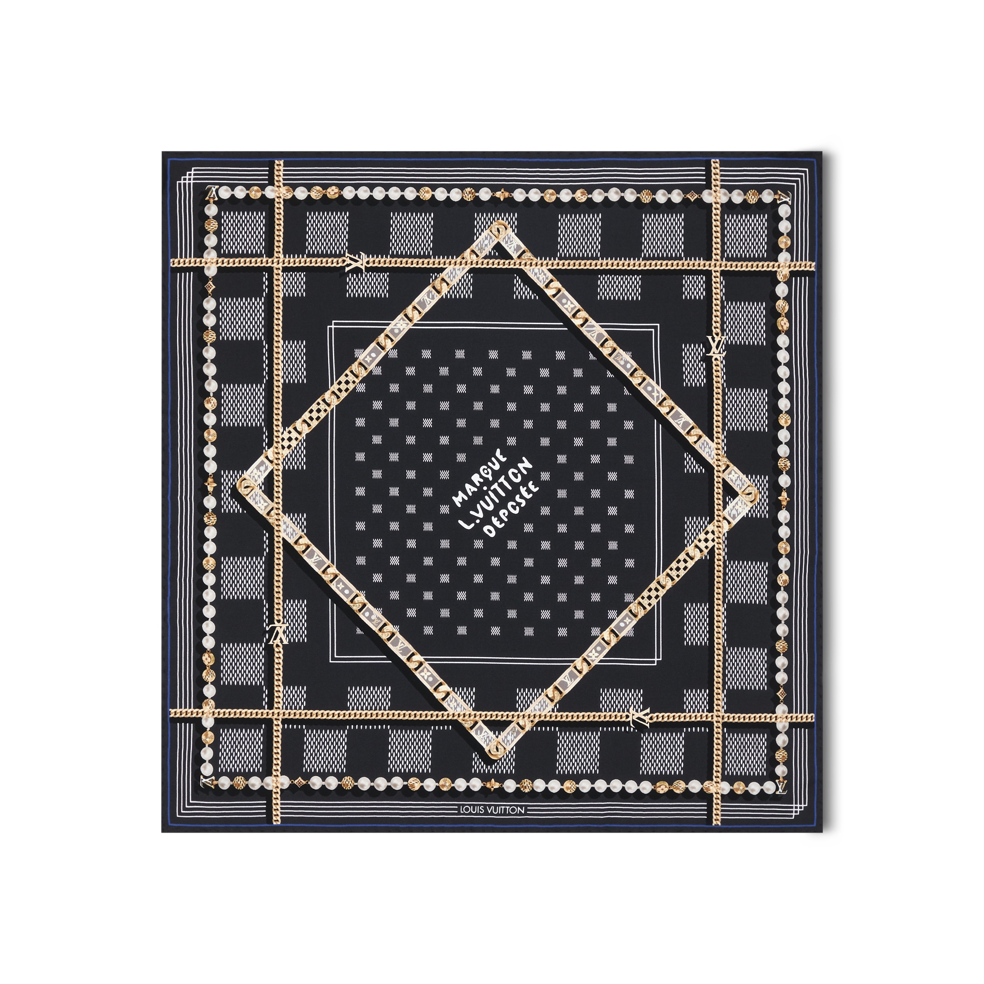 Damier Tied Up Silk Bandana