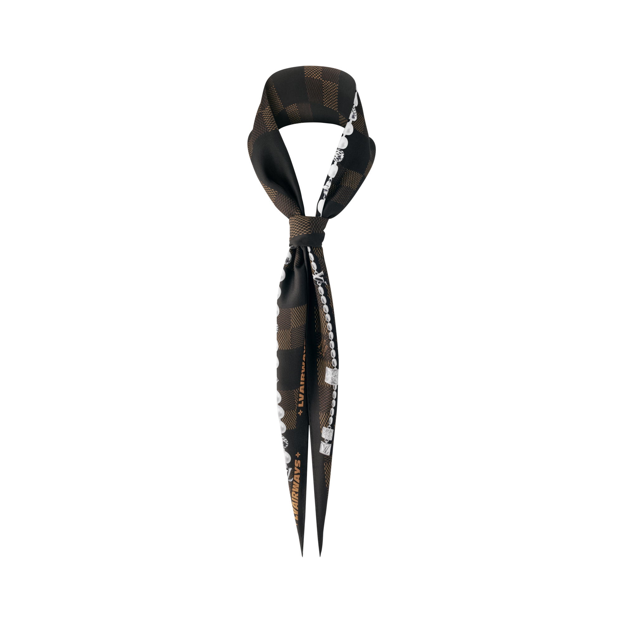 S00 Accessories Silk and Bandanas Damier Tied Up Silk Losange | Louis Vuitton ® (Product zoom)