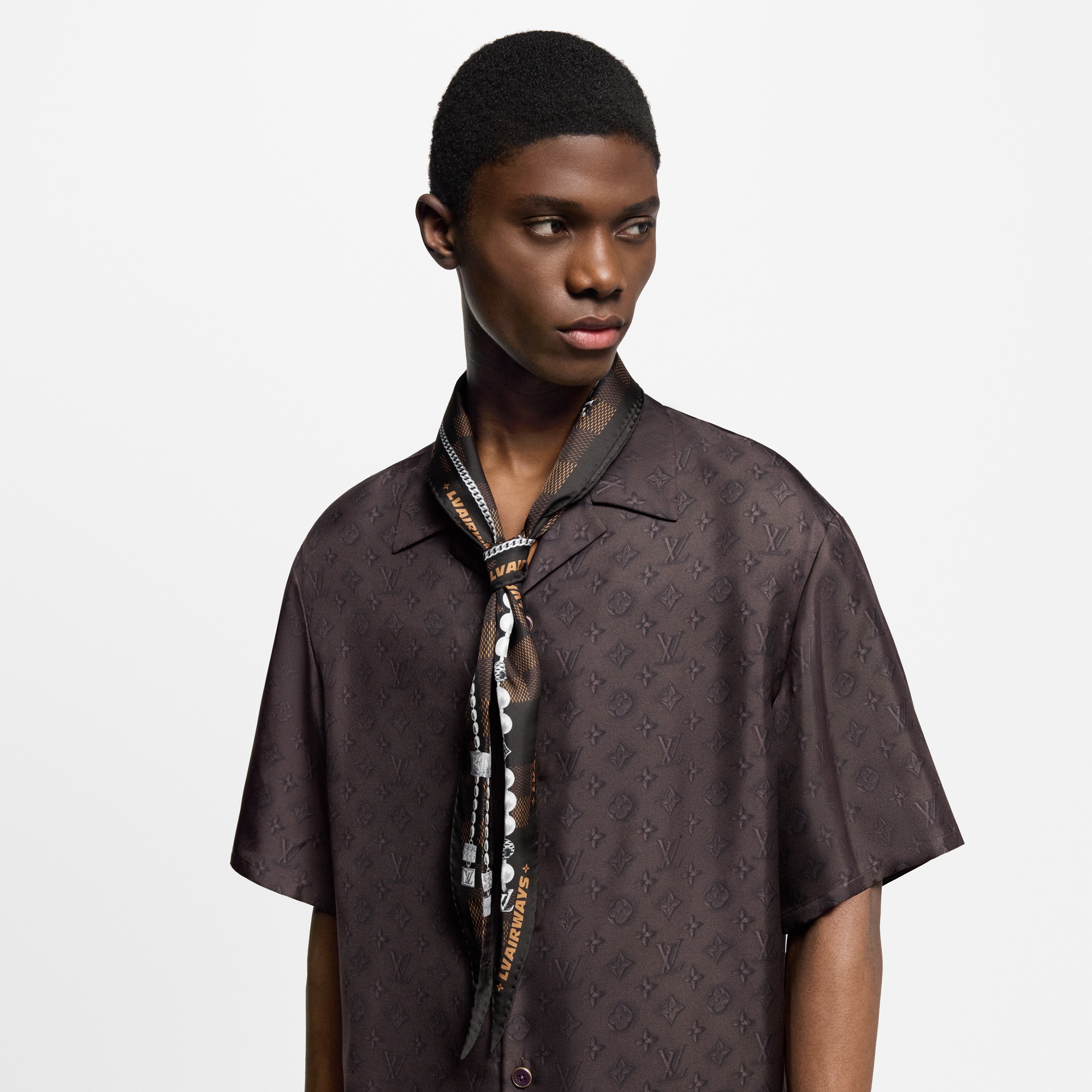 S00 Accessories Silk and Bandanas Damier Tied Up Silk Losange | Louis Vuitton ® (Product zoom)