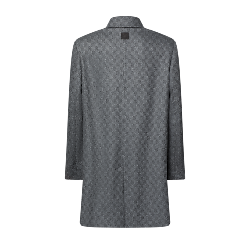 New In Men } Damier Wool Overcoat | Louis Vuitton ® (Product zoom)