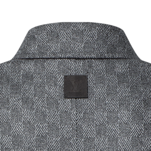 New In Men } Damier Wool Overcoat | Louis Vuitton ® (Product zoom)