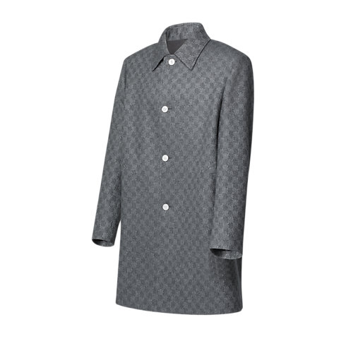 New In Men } Damier Wool Overcoat | Louis Vuitton ® (Product zoom)