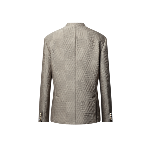 Ready-to-Wear Blazers and Jackets Damier Wool-Silk Jacquard Double-Breasted Jacket | Louis Vuitton ® (Product zoom)