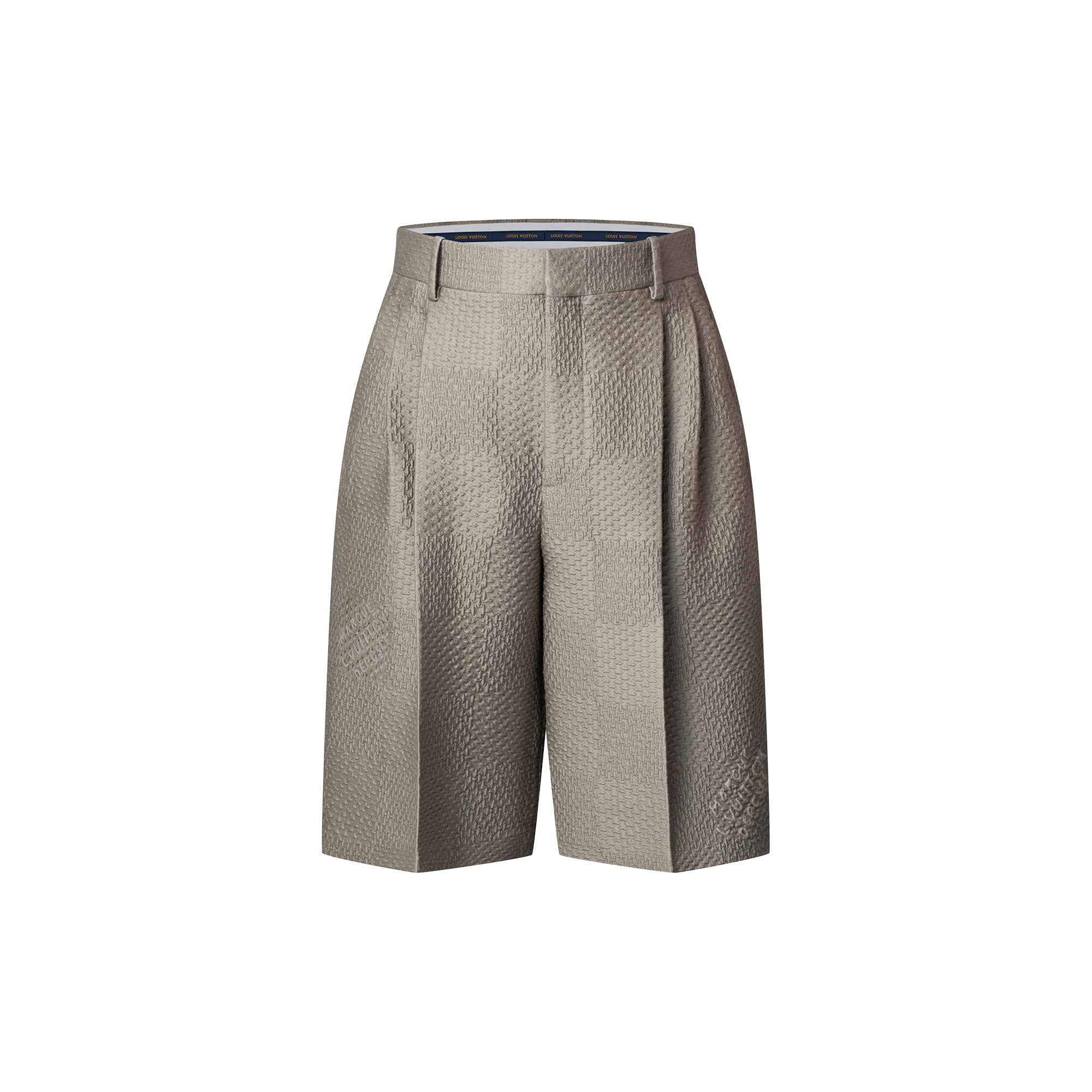  Ready-to-Wear Pants Damier Wool-Silk Tailored Wool-Silk Shorts | Louis Vuitton ® (Product zoom)