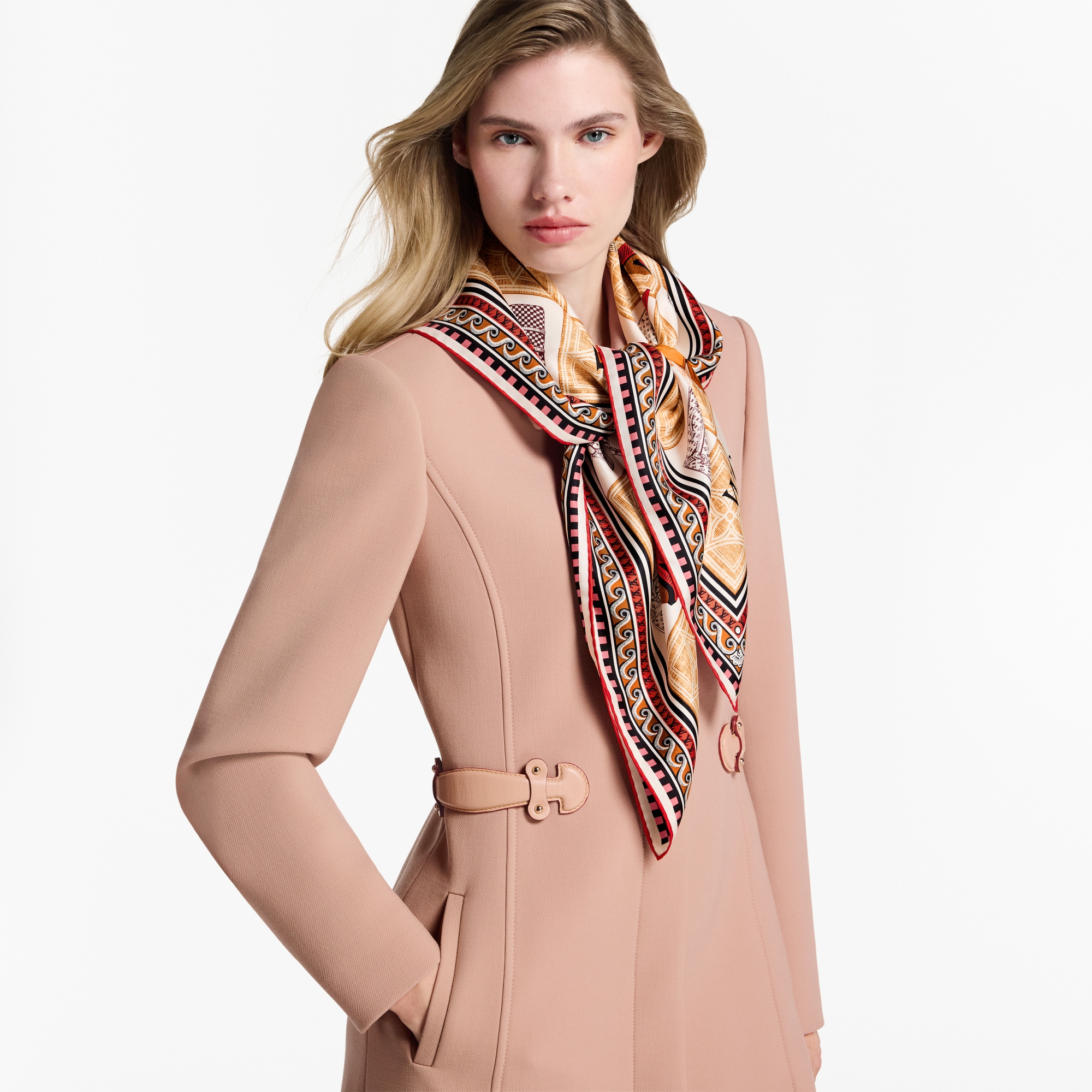 S00 Accessories Silk Squares and Bandeaus  Damiergram Square 90 | Louis Vuitton ® (Product zoom)