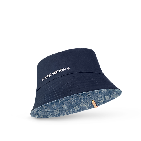S00 Accessories Hats and Gloves Denim Bucket Hat | Louis Vuitton ® (Product zoom)
