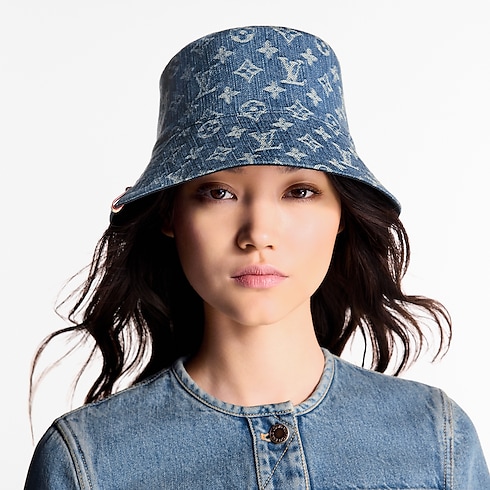 S00 Accessories Hats and Gloves Denim Bucket Hat | Louis Vuitton ® (Product zoom)