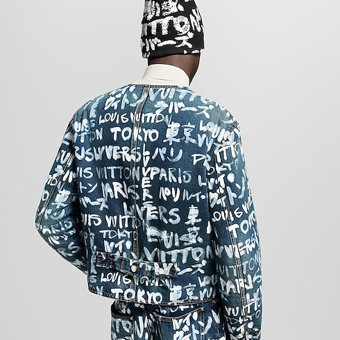 Ready-to-Wear Blazers and Jackets Denim Collarless Jacket | Louis Vuitton ® (Product zoom)