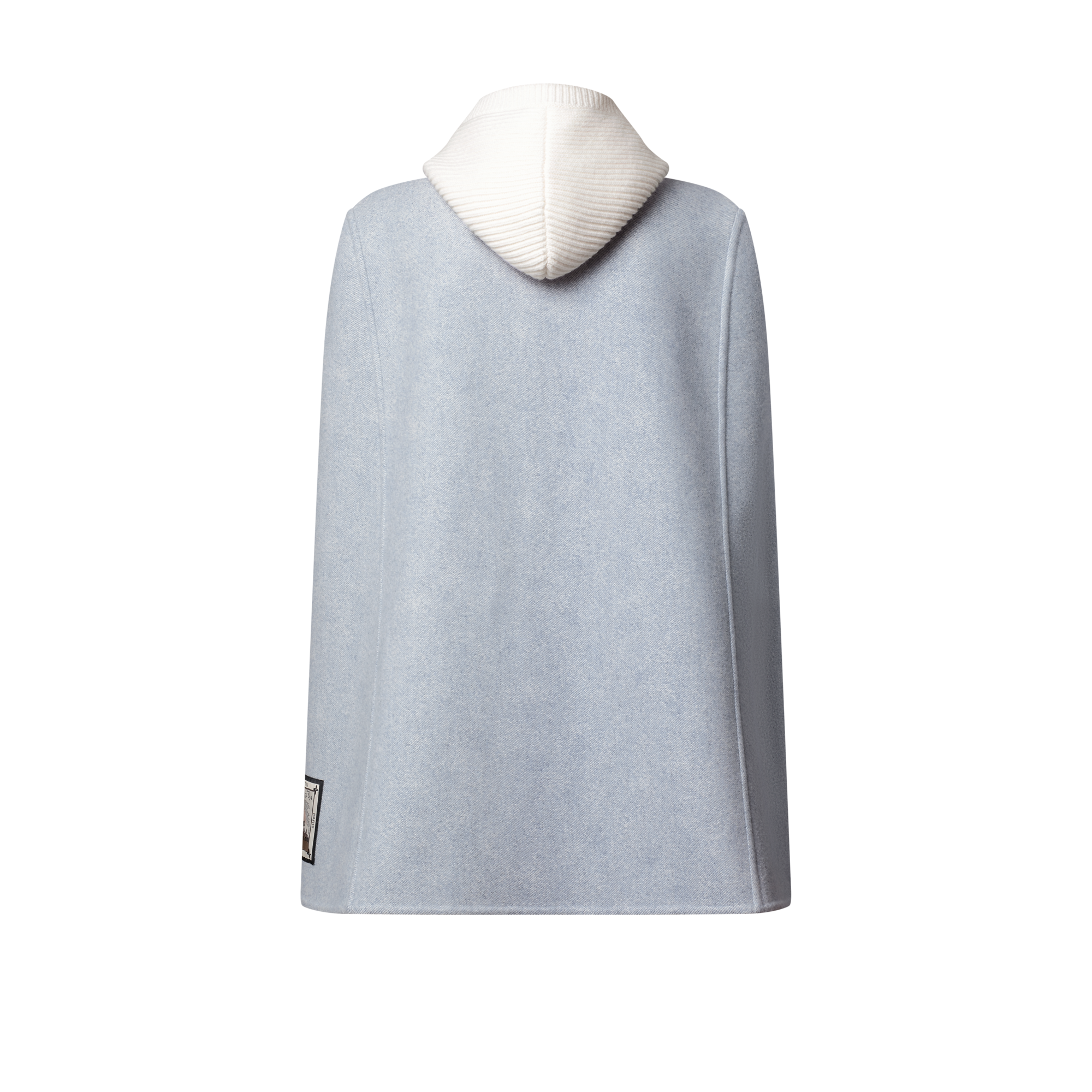 Denim-Effect Double Face Cape