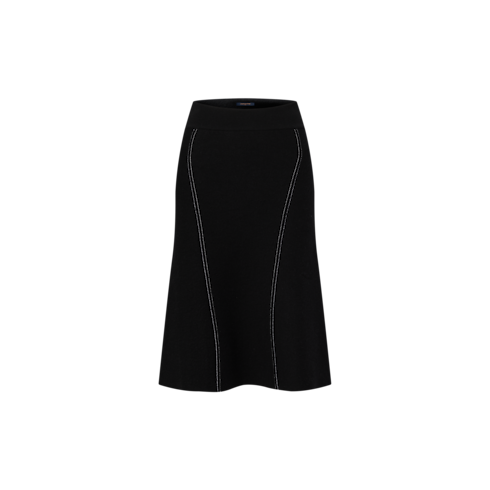 Ready-to-Wear Skirts and Shorts Denim-Effect Knit Skirt | Louis Vuitton ® (Product zoom)