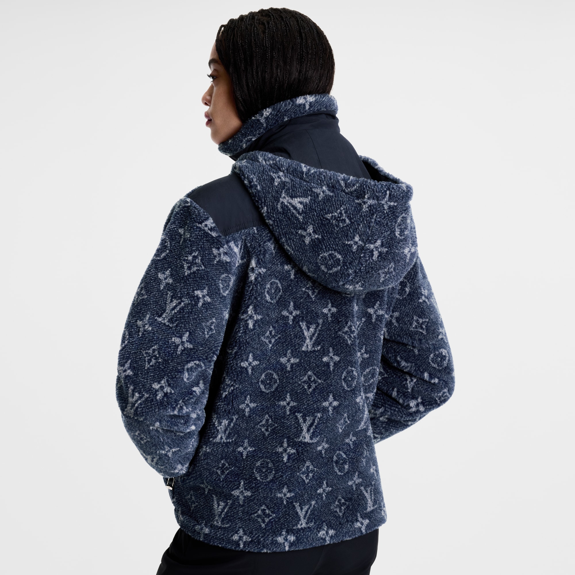  Ready-to-Wear Coats and Jackets Denim-Effect Monogram Fleece Jacket | Louis Vuitton ® (Product zoom)