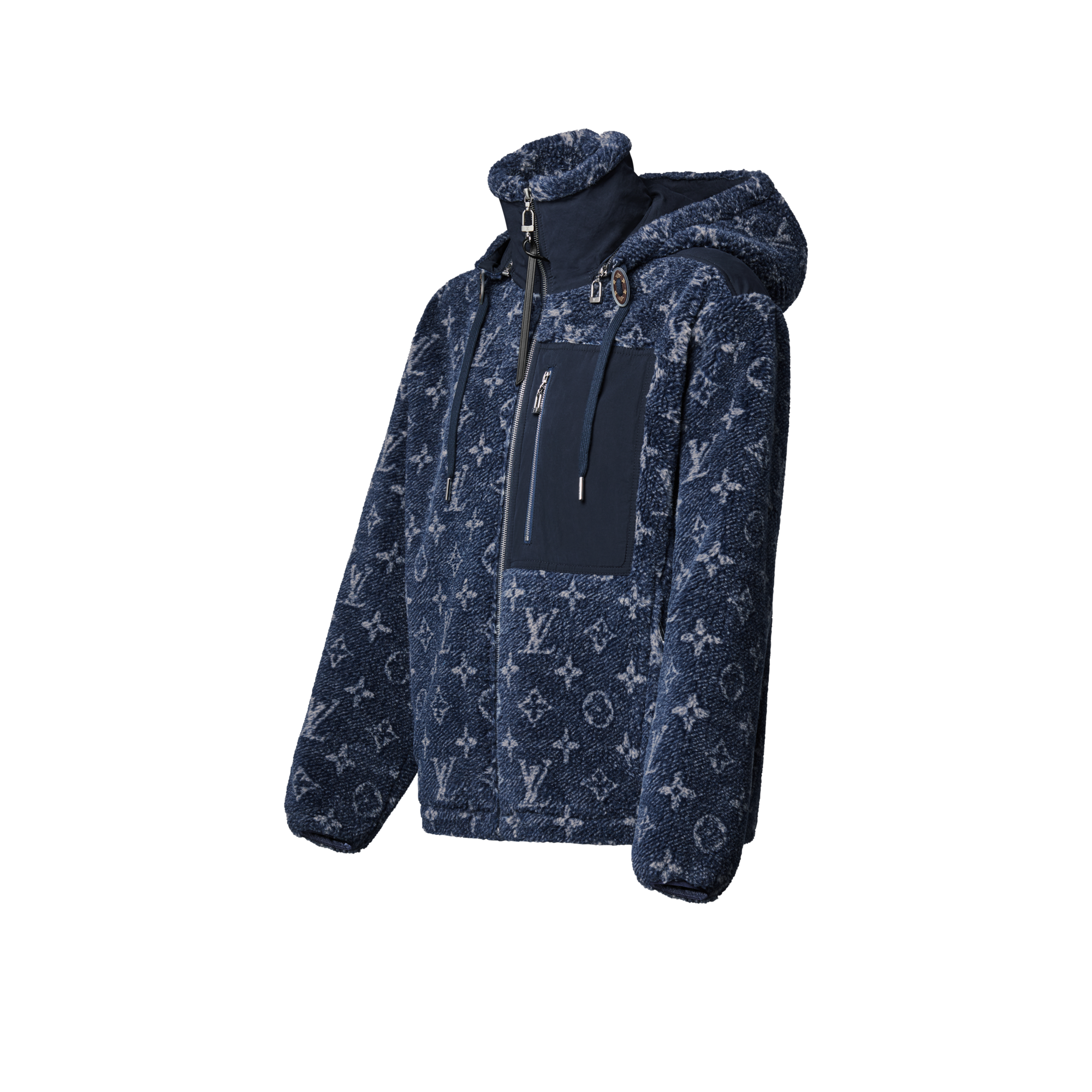  Ready-to-Wear Coats and Jackets Denim-Effect Monogram Fleece Jacket | Louis Vuitton ® (Product zoom)