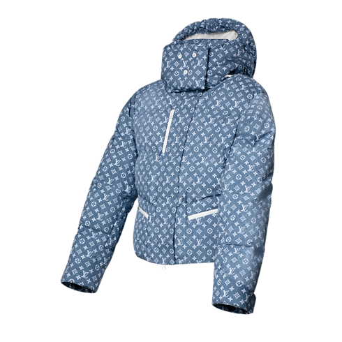 Ready-to-Wear Coats and Jackets Denim-Effect Monogram Ski Jacket | Louis Vuitton ® (Product zoom)