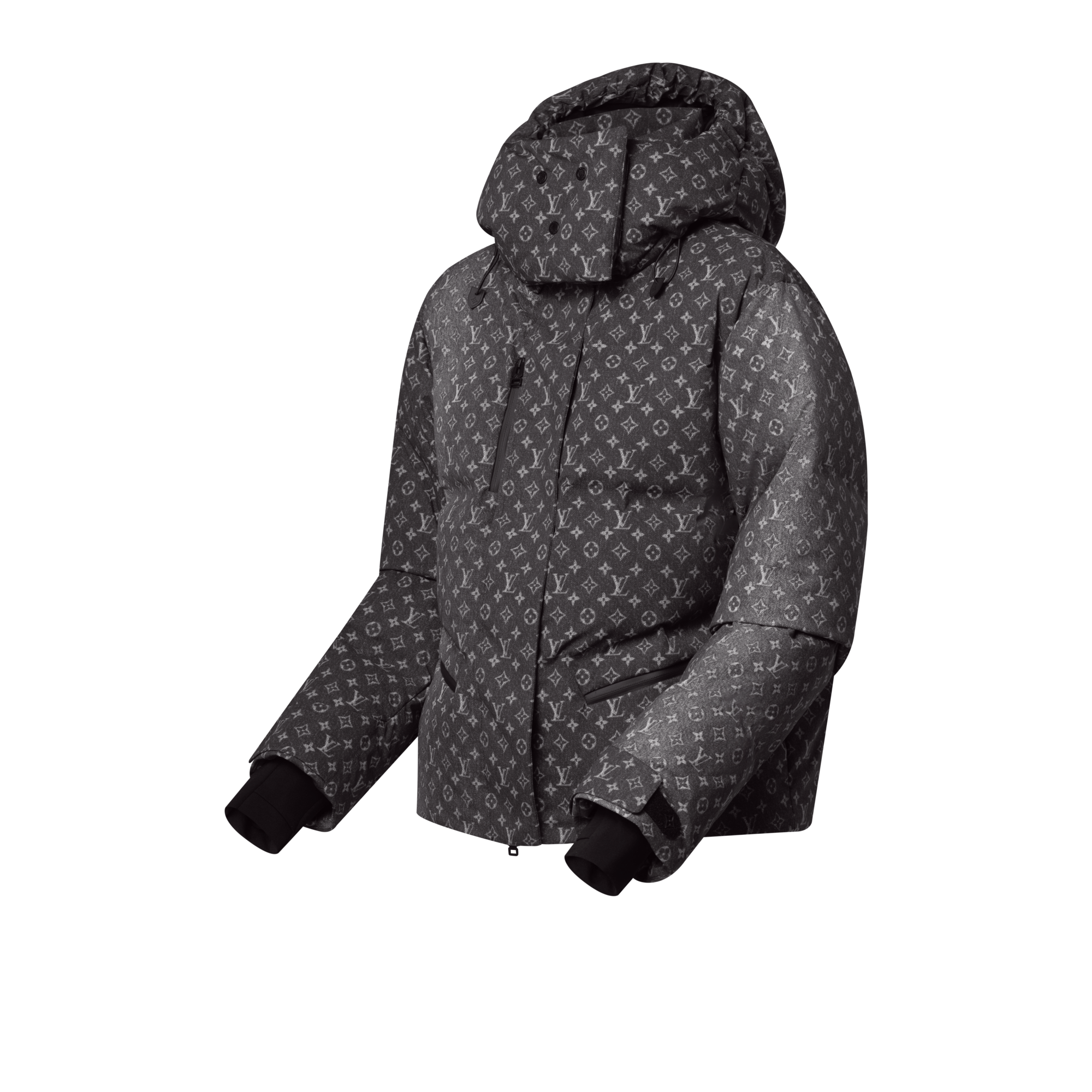  Ready-to-Wear Coats and Jackets Denim-Effect Monogram Ski Jacket | Louis Vuitton ® (Product zoom)