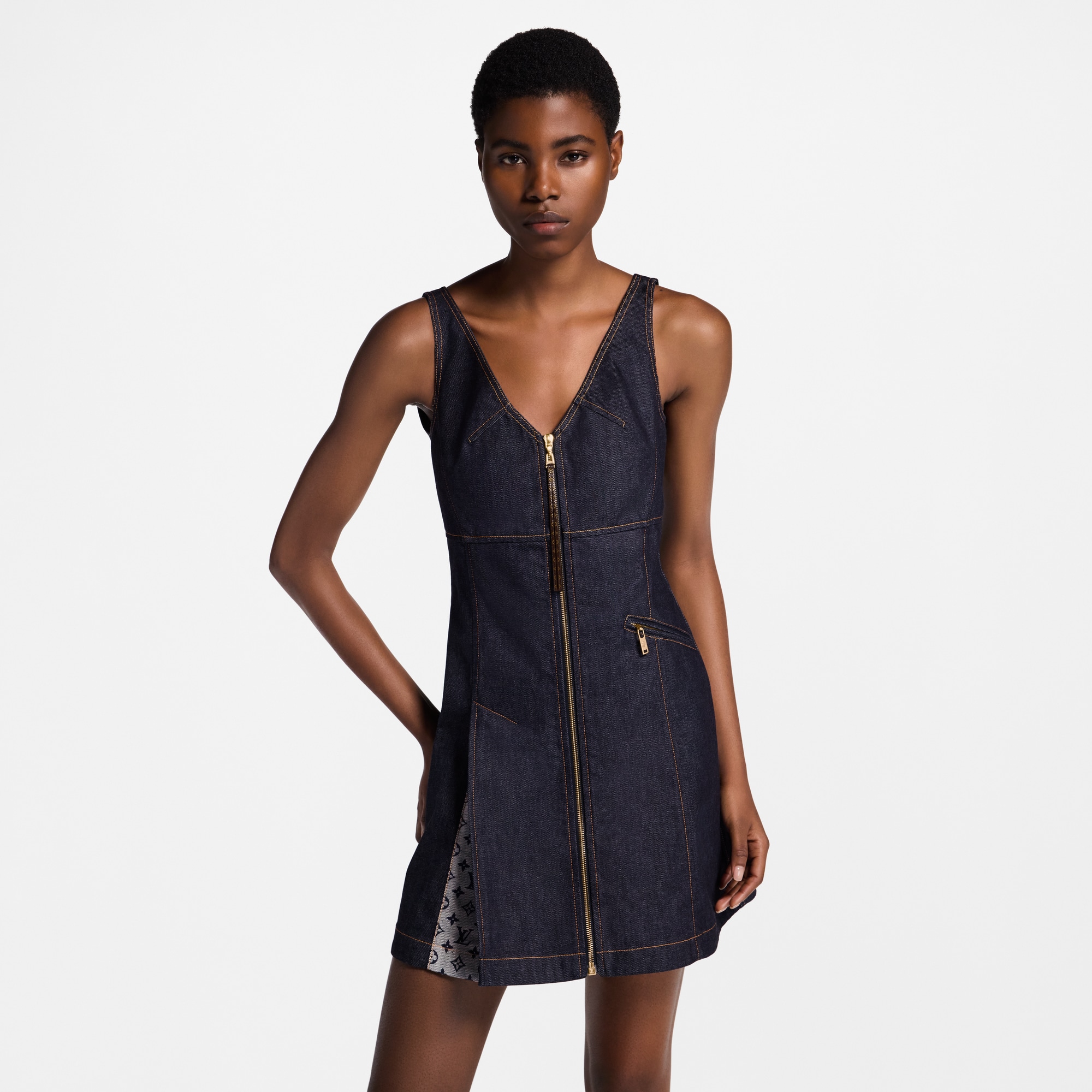  Ready-to-Wear Dresses Denim Mini Dress | Louis Vuitton ® (Product zoom)