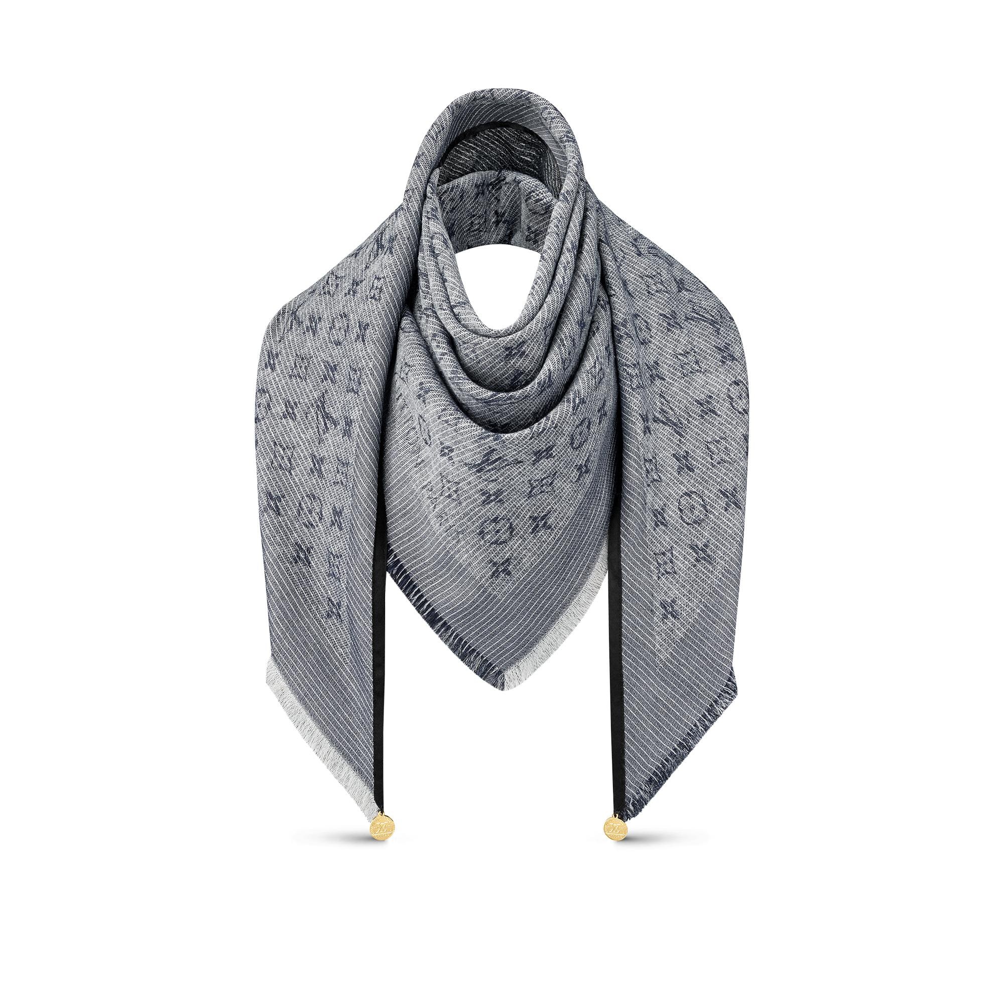 S00 Discontinued Product Obs 14 Denim Monogram Triangle Shawl | Louis Vuitton ® (Product zoom)