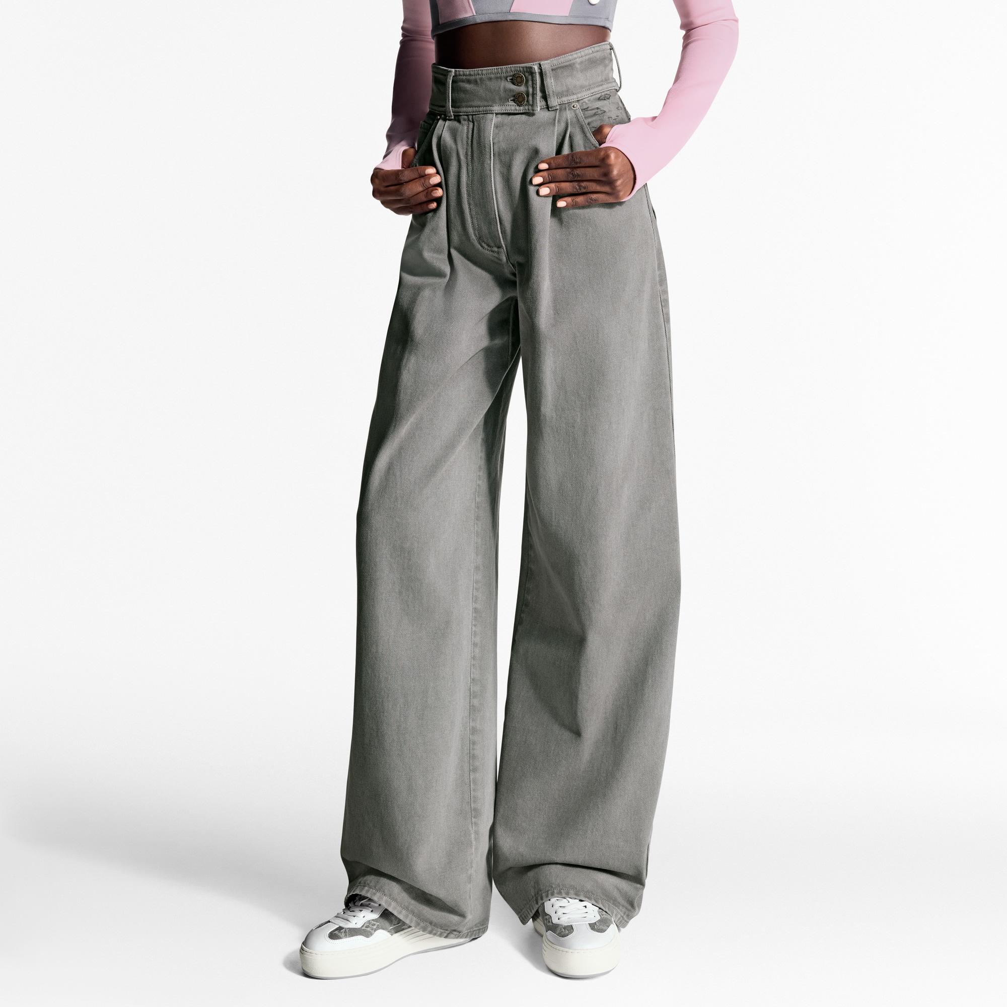  Ready-to-Wear Pants Denim Pleat Pants  | Louis Vuitton ® (Product zoom)