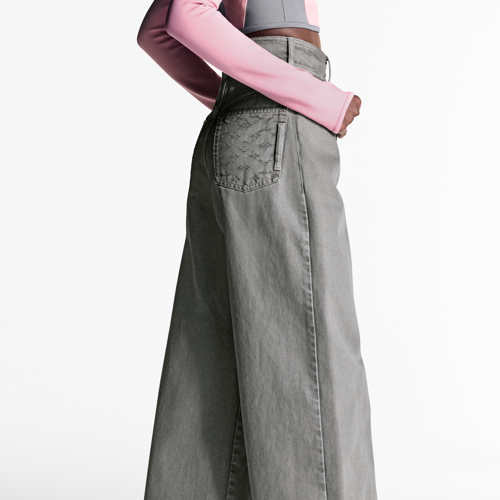  Ready-to-Wear Pants Denim Pleat Pants  | Louis Vuitton ® (Product zoom)