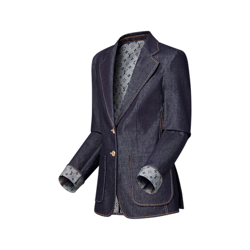 Ready-to-Wear Coats and Jackets Denim Preppy Blazer | Louis Vuitton ® (Product zoom)