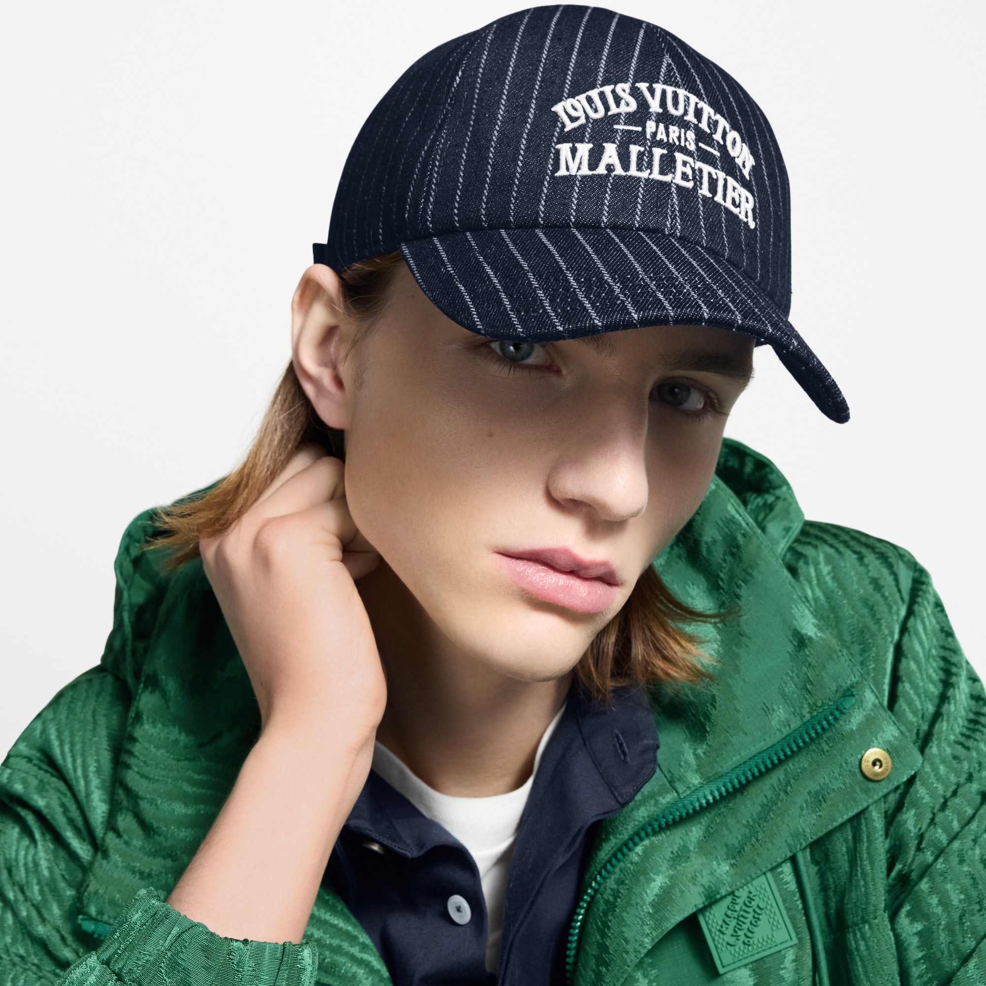 S00 Accessories Hats, Beanies and Gloves Denim Stripes Cap | Louis Vuitton ® (Product zoom)